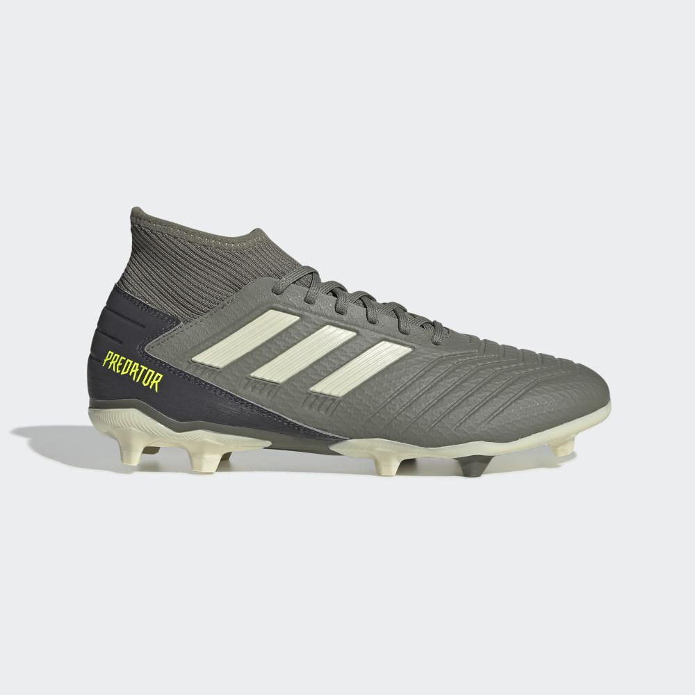 Ghete Fotbal Adidas Predator 19.3 Firm Ground Barbati Romania - Verzi/Galbeni EF8208